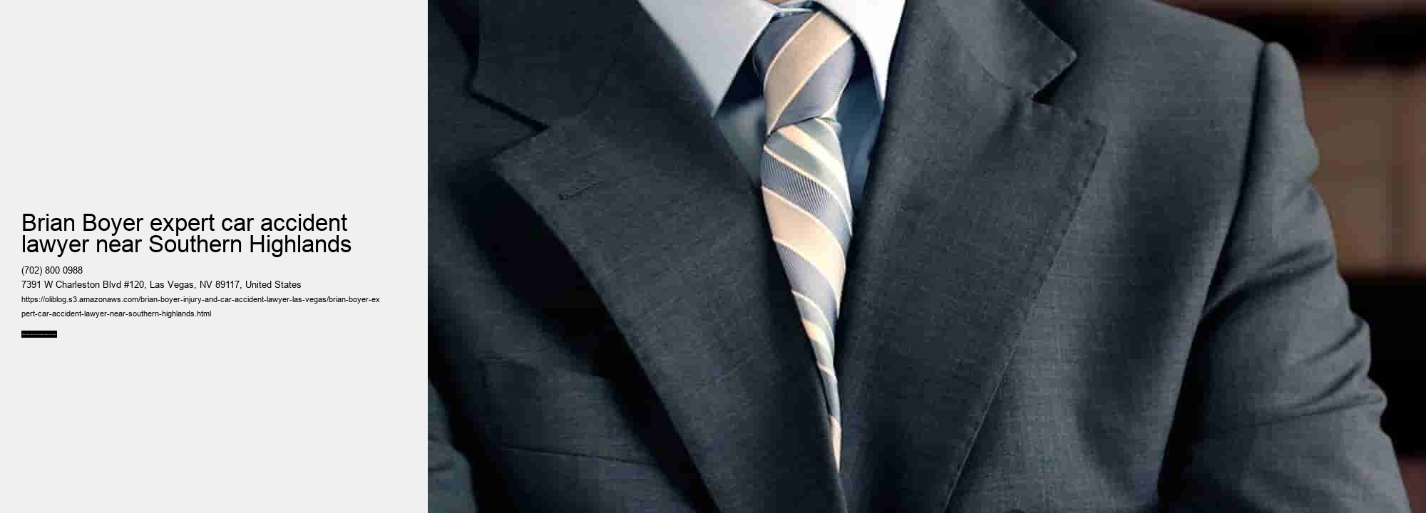 Brian Boyer expert car accident lawyer near Southern Highlands